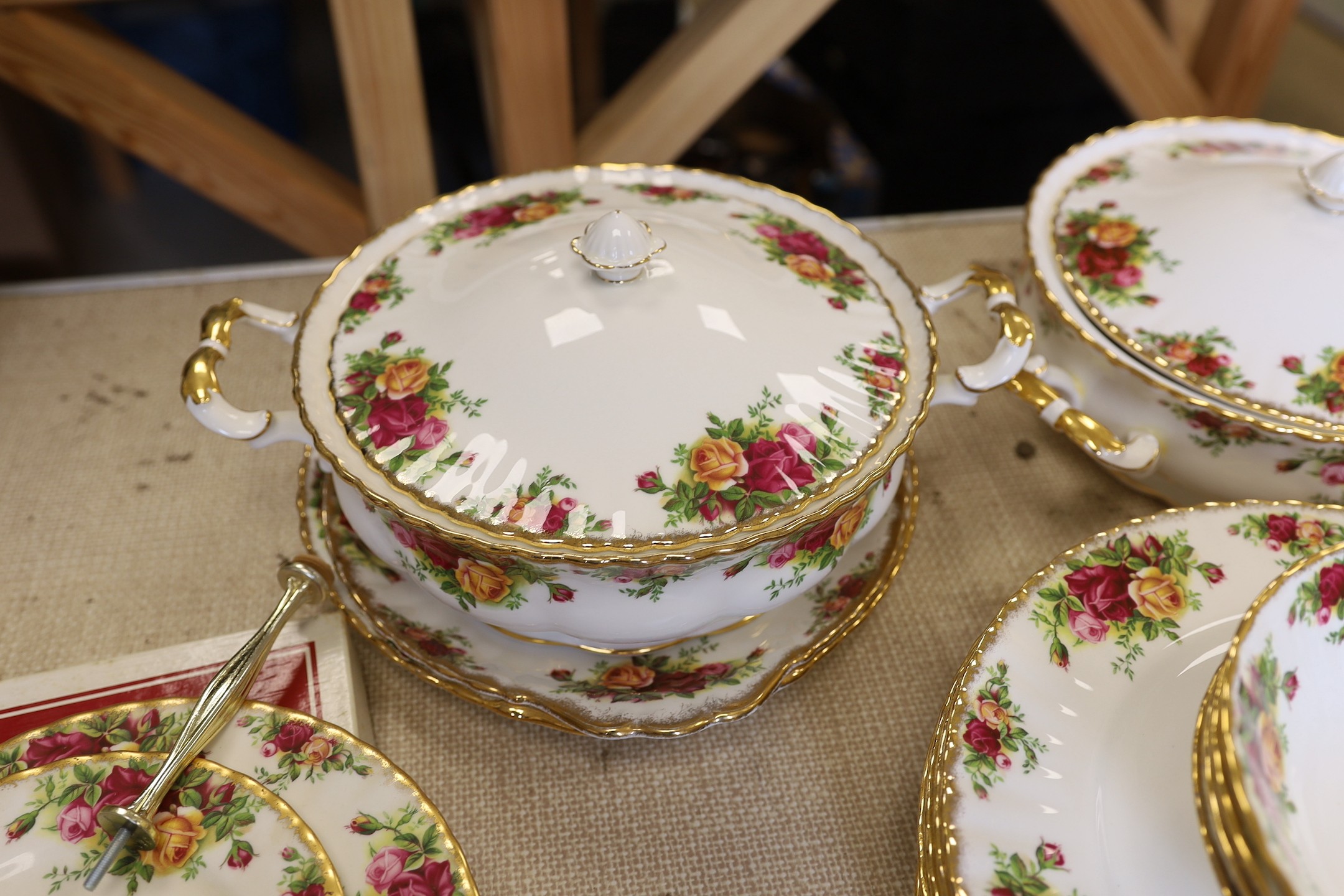 An extensive Royal Albert Old Country Roses tea and dinner service